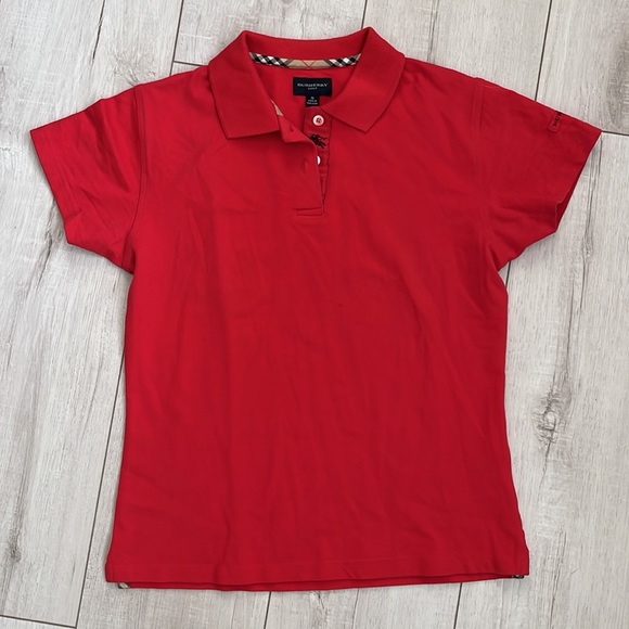 Burberry golf red polo shirt size small - Picture 2 of 7